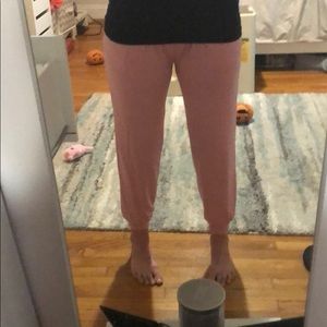 Mauve skinny light weight  joggers with drawstring